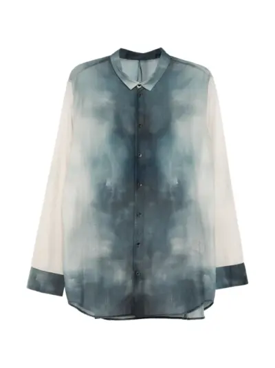 Masnada brushed-effect shirt - Blue