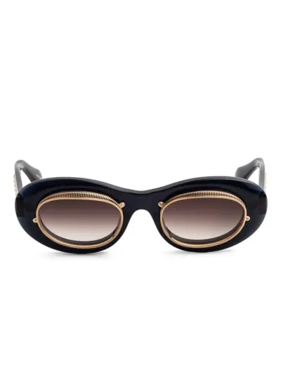 Matsuda oval-frame sunglasses - Blue