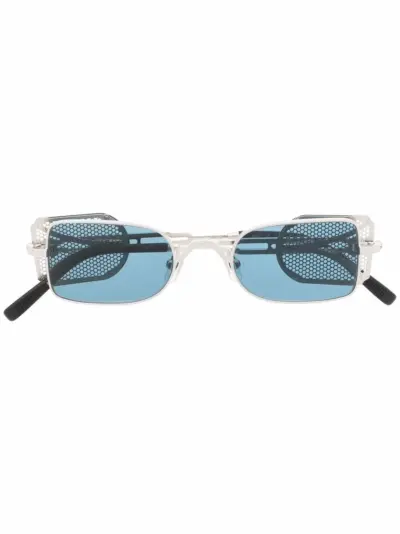 Matsuda side shields rectangular-frame sunglasses - Silver