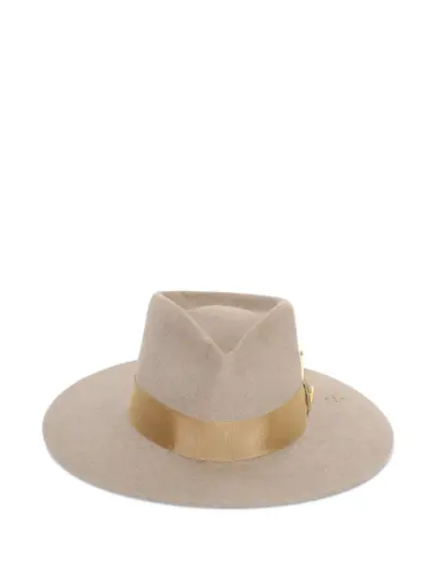 Nick Fouquet Almeria ribbon-detail hat - Neutrals