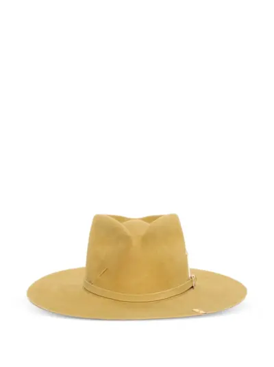 Nick Fouquet Eye of Ra embellished felt hat - Yellow