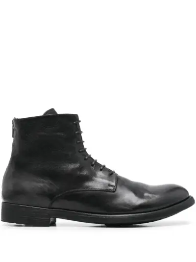 Officine Creative Hive 016 lace-up zip-fastening boots - Black