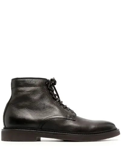 Officine Creative lace-up leather ankle boots - Brown