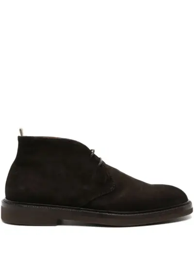 Officine Creative low-top lace-up suede boots - Brown