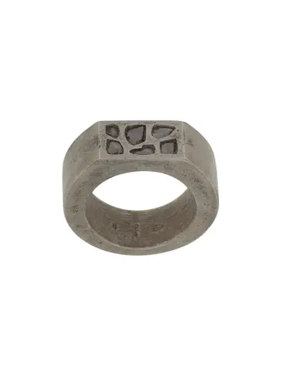 Parts of Four Crescent Plane ring - Silver