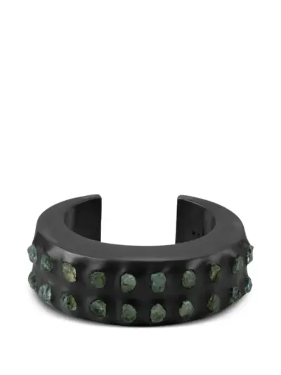 Parts of Four Crescent aquamarine bracelet - Black