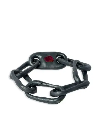 Parts of Four Roman Medium Link bracelet - Black