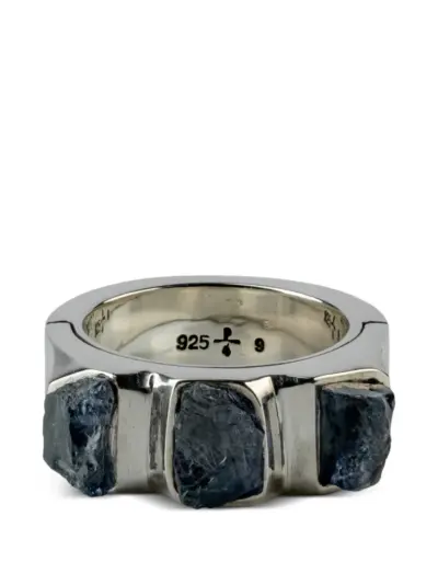 Parts of Four Sistema terrestrial surfaced tanzanites ring - Silver