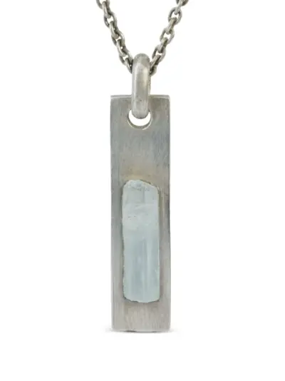 Parts of Four aquamarine plate necklace - Silver