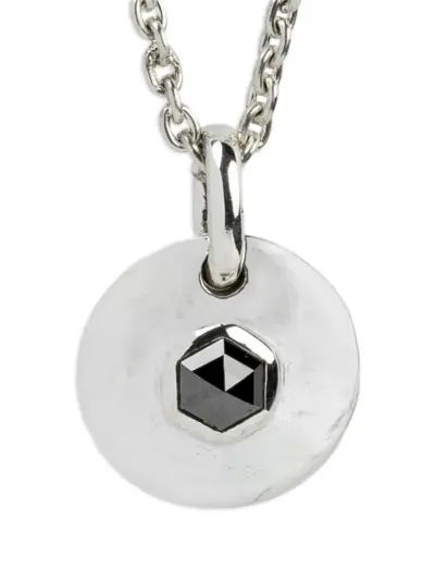 Parts of Four disk diamond necklace - Silver