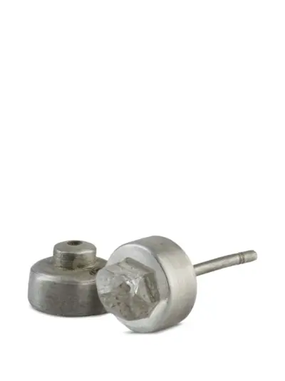 Parts of Four herkimer spike stud earring - Silver