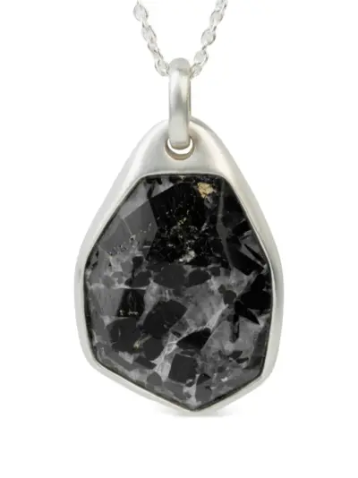 Parts of Four inclusion crystal necklace - Silver