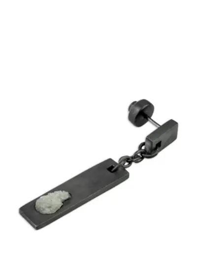 Parts of Four plate dangle earring - Black