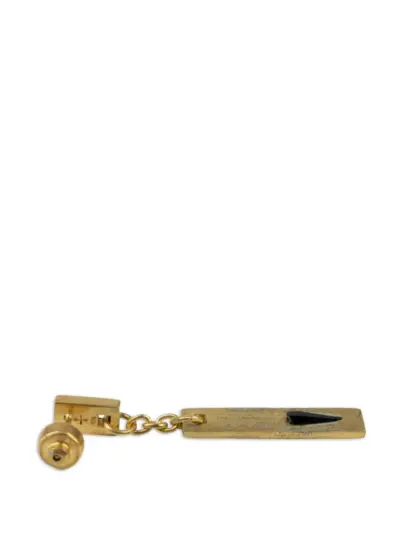 Parts of Four plate dangle earring - Gold