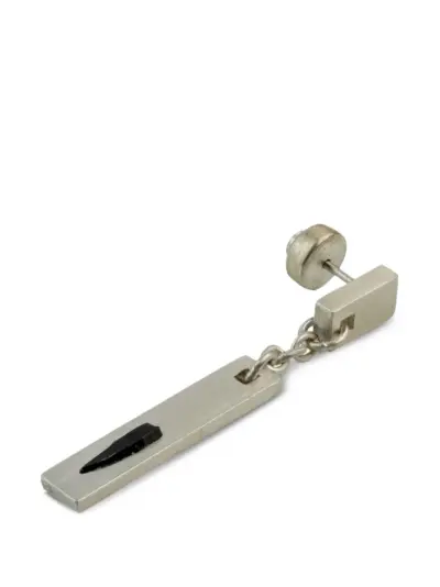 Parts of Four plate dangle earring - Silver