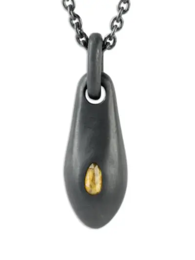 Parts of Four sapphire necklace - Black