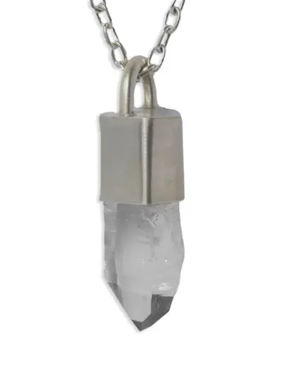 Parts of Four sterling silver Talisman quartz necklace