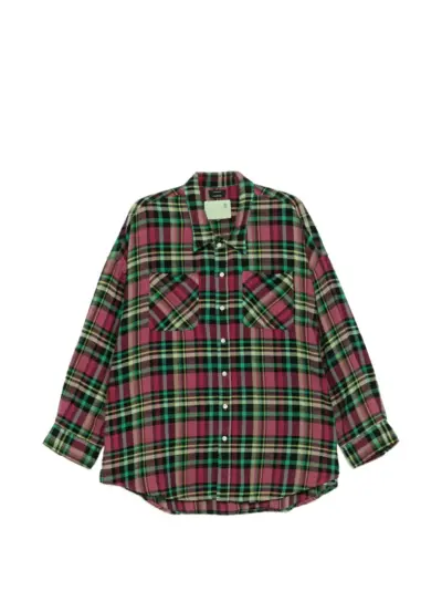 R13 plaid pocket shirt - Pink