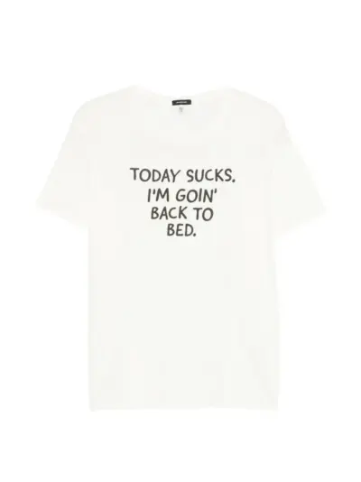 R13 text T-shirt - White