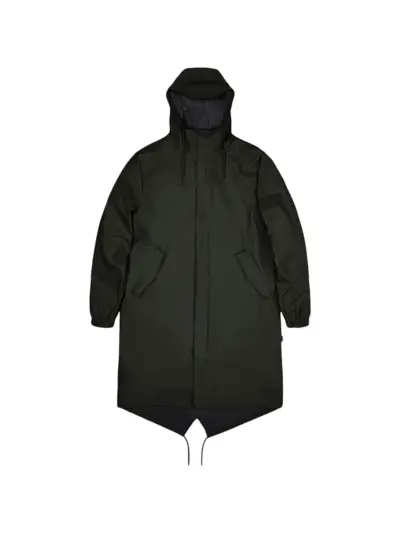 Rains Fishtail Parka drawstring hooded raincoat - Green
