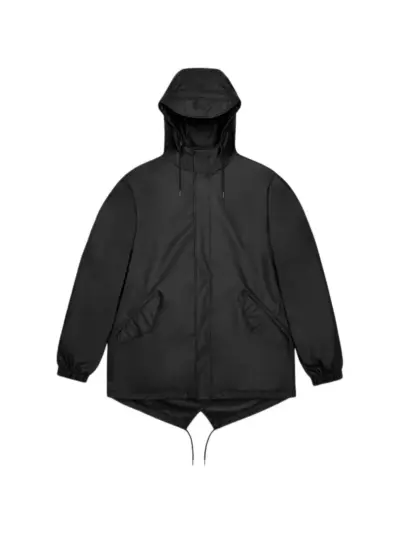 Rains fishtail hooded jacket - Black