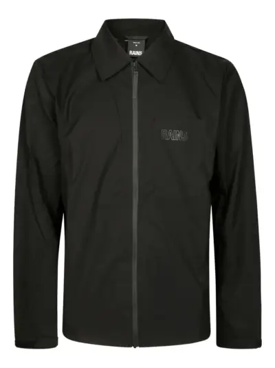 Rains logo-detail shirt jacket - Black