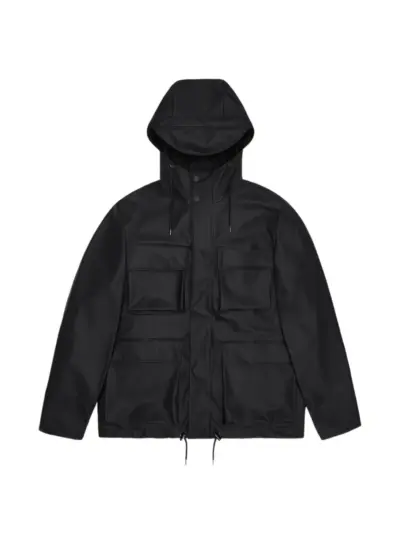 Rains pocket hooded jacket - Black