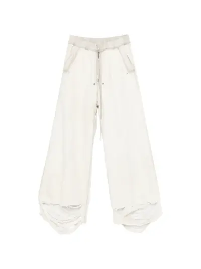 Rick Owens Bela drawstring ripped trousers - Neutrals