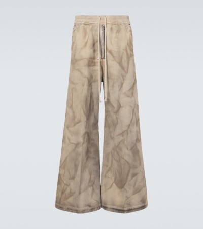 Rick Owens Bela printed cotton wide-leg pants