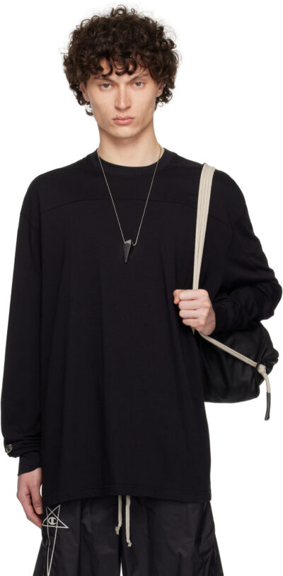 Rick Owens Black Champion Edition Girdered T-shirt