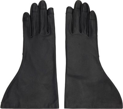 Rick Owens Black Concordians Gleam Gloves
