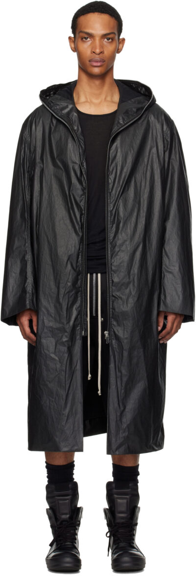 Rick Owens Black Concordians Mac Coat
