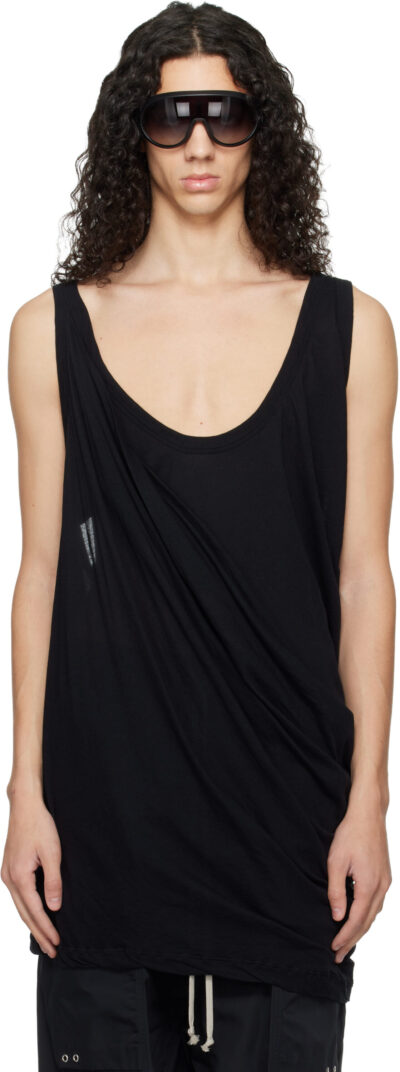 Rick Owens Black Temple Pony Tank Top