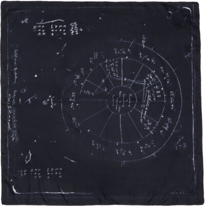 Rick Owens Black Temple Printed Astro Scarf