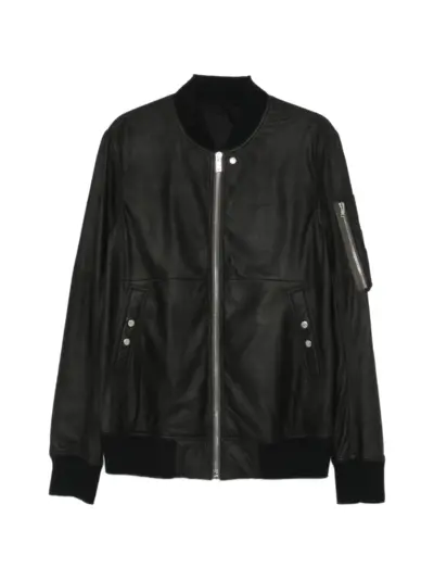 Rick Owens Classic Flight button bomber jacket - Black