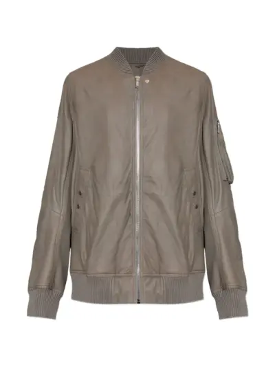 Rick Owens Classic Flight leather jacket - Grey