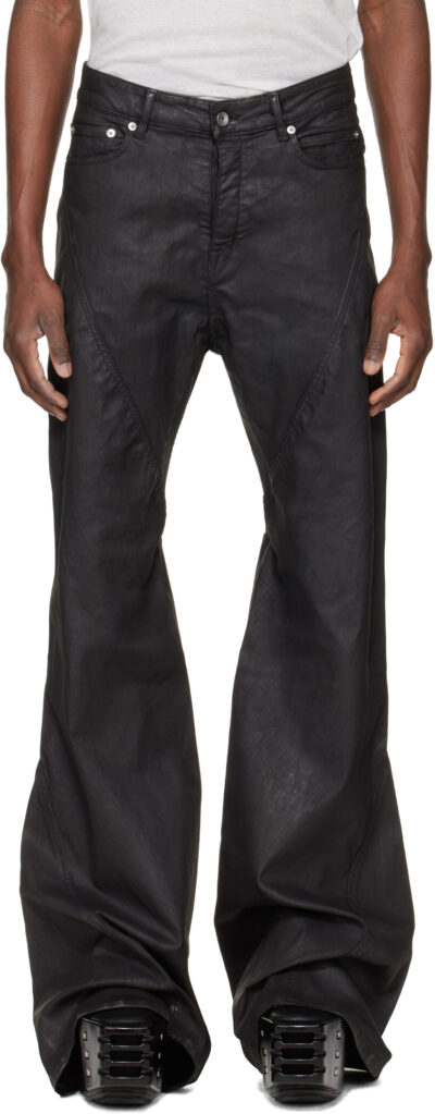 Rick Owens DRKSHDW Black Temple Bias Bootcut Jeans
