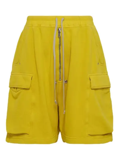 Rick Owens DRKSHDW Cargobela zip shorts - Yellow