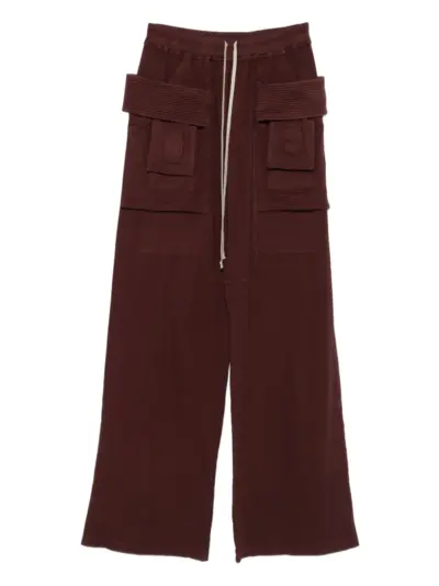Rick Owens DRKSHDW Creatch cargo-pocket drawstring trousers - Red