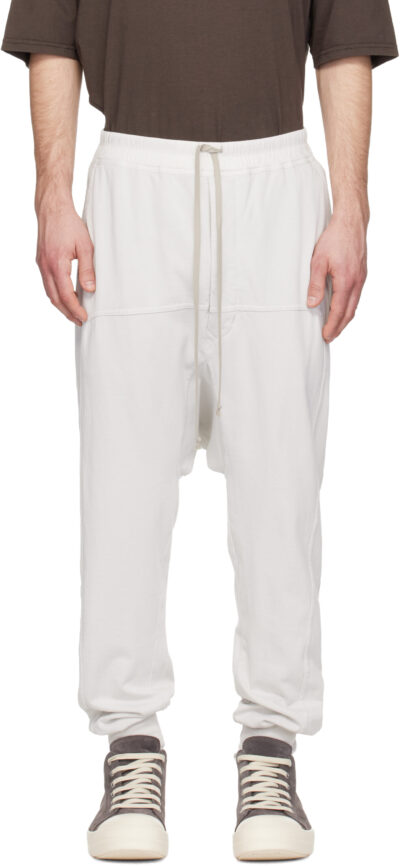 Rick Owens DRKSHDW Off-White Temple Drawstring Lounge Pants