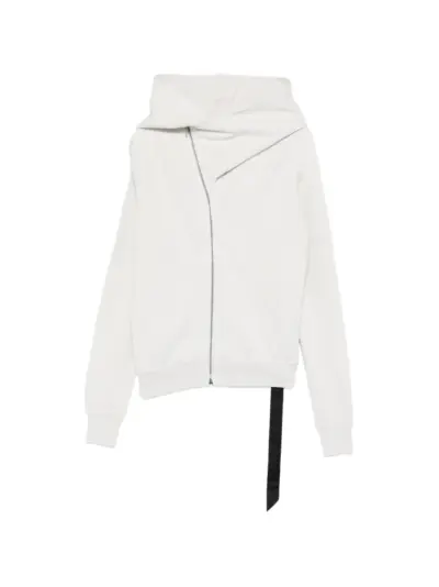 Rick Owens DRKSHDW asymmetric zip-fastening hoodie - Grey