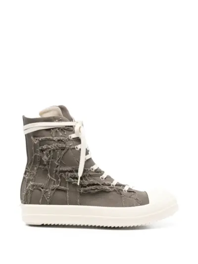 Rick Owens DRKSHDW distressed high-top sneakers - Grey
