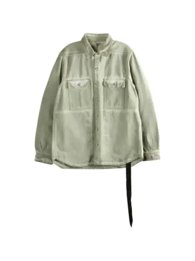 Rick Owens DRKSHDW flap-pocket denim shirt - Green