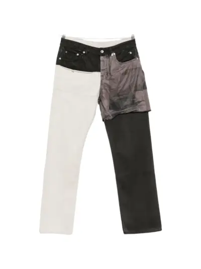 Rick Owens DRKSHDW patchwork denim jeans - Neutrals