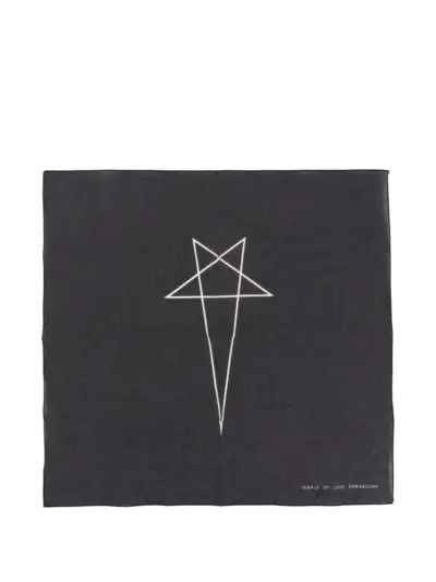 Rick Owens DRKSHDW printed scarf - Black