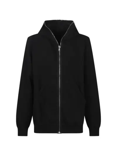 Rick Owens DRKSHDW zip hooded cotton sweatshirt - Black
