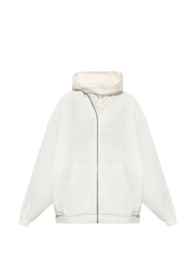 Rick Owens DRKSHDW zip-up hoodie - White