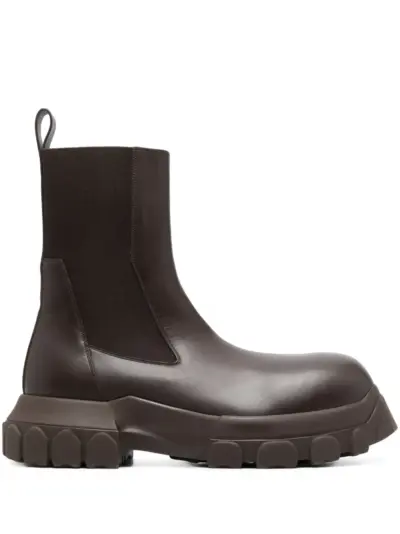 Rick Owens Edfu leather track boots - Brown