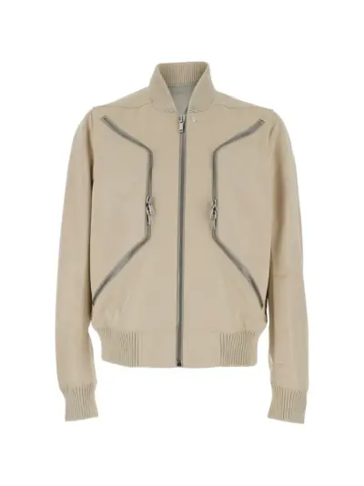Rick Owens Heizer Flight zip-fastening jacket - Neutrals
