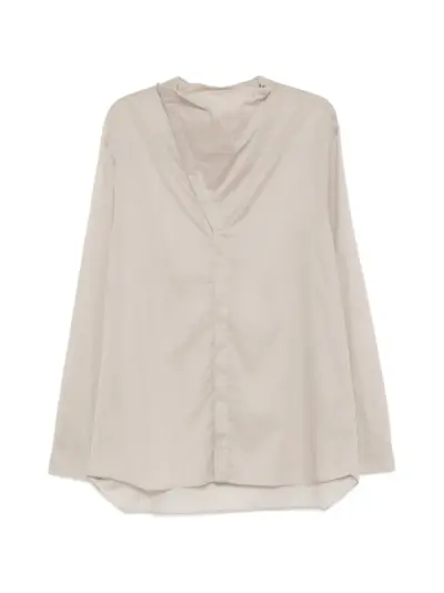 Rick Owens Island V-neck shirt - Neutrals